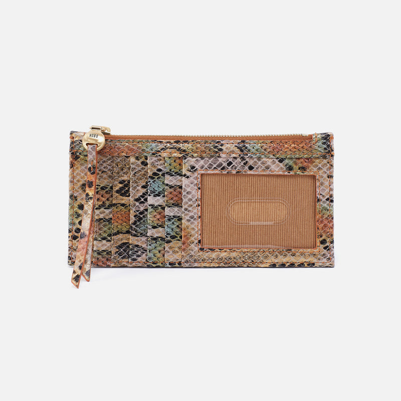 Hobo CARTE CARD CASE - SPRING 24 Opal Snake Skin Printed Leather
