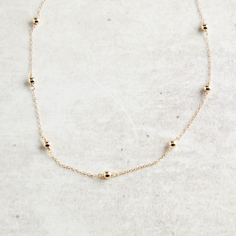 eNewton Design SIMPLICITY CHAIN CHOKER NECKLACE Classic Gold 4mm