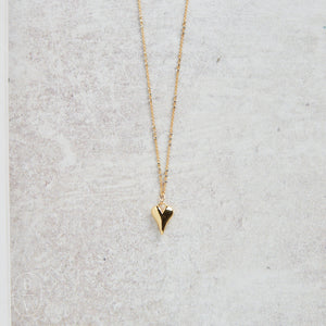 CV Designs PUFF HEART DROP DELICATE NECKLACE - CVNPH