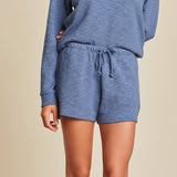 Barefoot Dreams MALIBU COLLECTION SLUB DOUBLE KNIT SHORT Lakeside