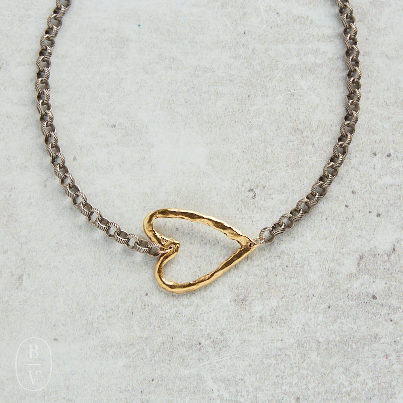CV Designs SIDE HEART NECKLACE - CVNSWH