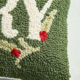 Peking Handicraft HOLIDAY MERRY HOOKED PILLOW