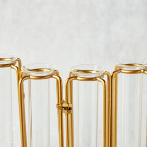 Creative Co-op METAL GLASS JOINTED VASE