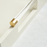 Creative Co-op ACRYLIC HANDLE LACQUERED TRAY