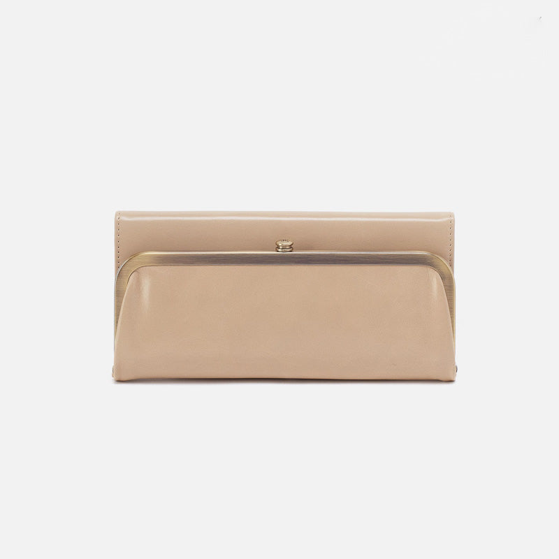 Hobo RACHEL CONTINENTAL WALLET FW24 Quartz Polished Leather