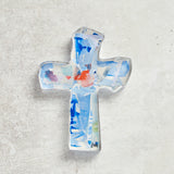 Lauren Dunn PERIWINKLE ACRYLIC CROSS