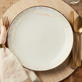 Casafina by Costa Nova TAORMINA DINNER PLATE White_Gold