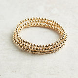 eNewton Design CLASSIC BEAD BRACELET Gold 4mm