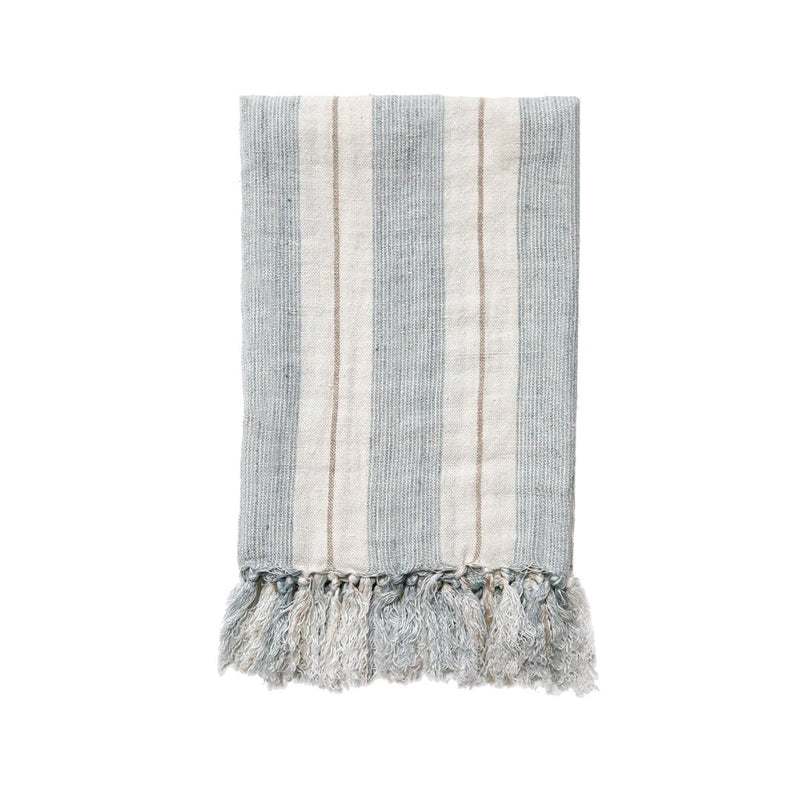 Pom Pom At Home LAGUNA THROW Ocean_Natural 50x70