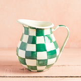 MacKenzie-Childs PITCHER Emerald Check