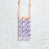 Creative Co-op BEADED TWO TONE CROSSBODY PHONE CASE Shiny Lavender