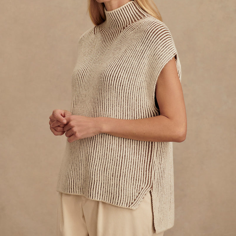 Varley LAUREN PLATED KNIT TANK Cocoa Dust