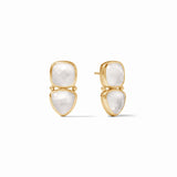 Julie Vos AQUITAINE MIDI EARRINGS Iridescent Clear Crystal