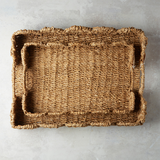 Mudpie WOVEN WICKER SCALLOP TRAY