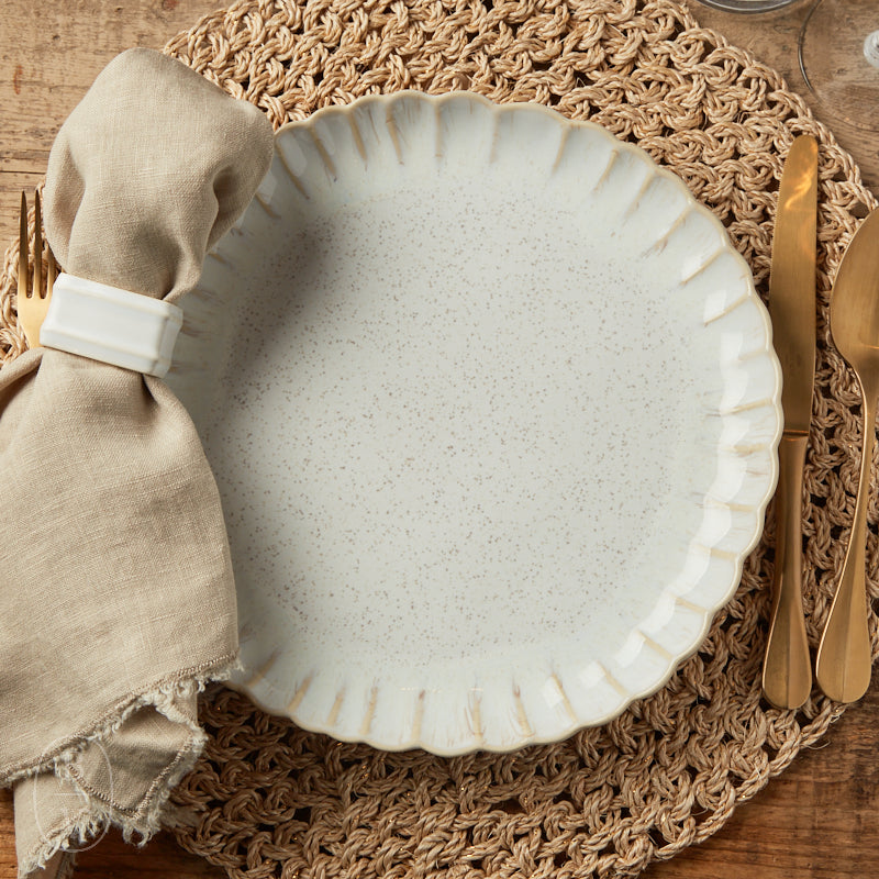 Casafina by Costa Nova MALLORCA DINNER PLATE Sand Beige