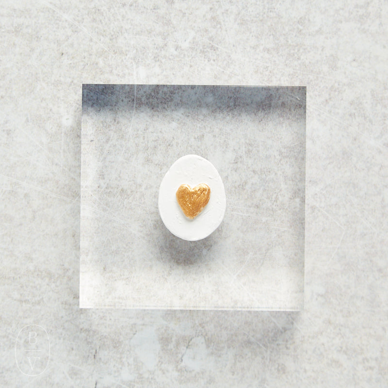Mudpie Mini Acrylic Icon Plaque Intaglio Heart