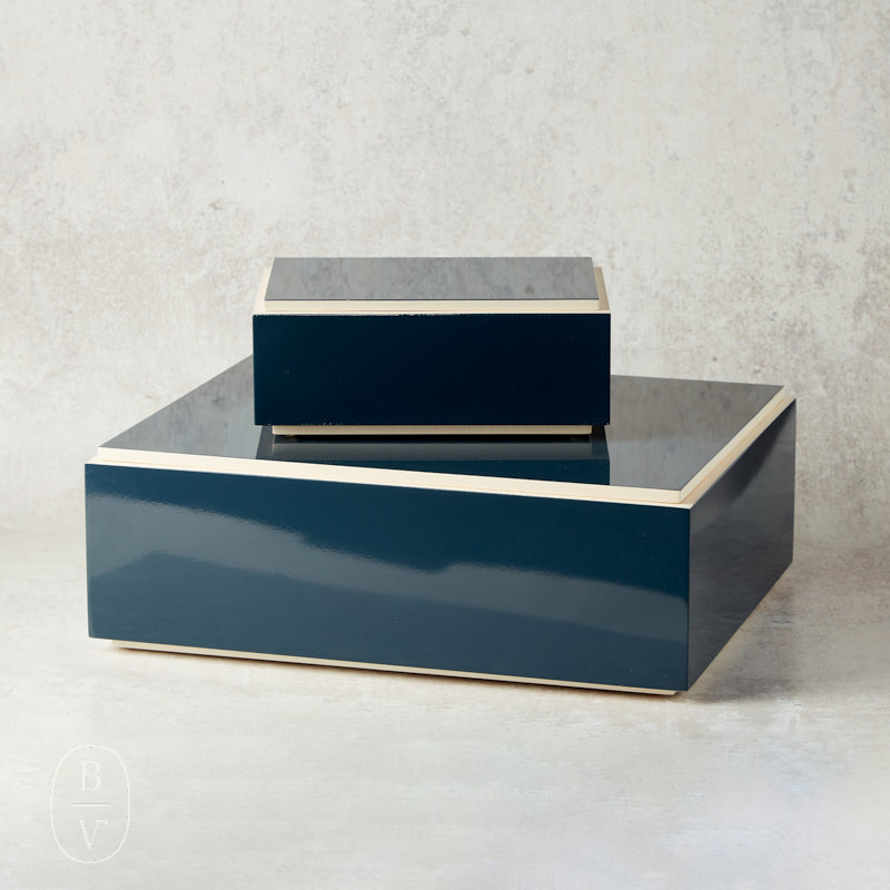 Park Hill Collection BALBOA BAY LACQUERED DECORATIVE BOX Indigo Blue