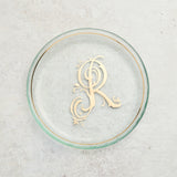 Annieglass INITIAL MINI PLATE Gold R