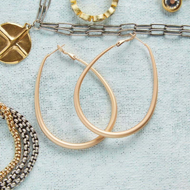 CV Designs GOLD TEARDROP EARRINGS - CVTDG