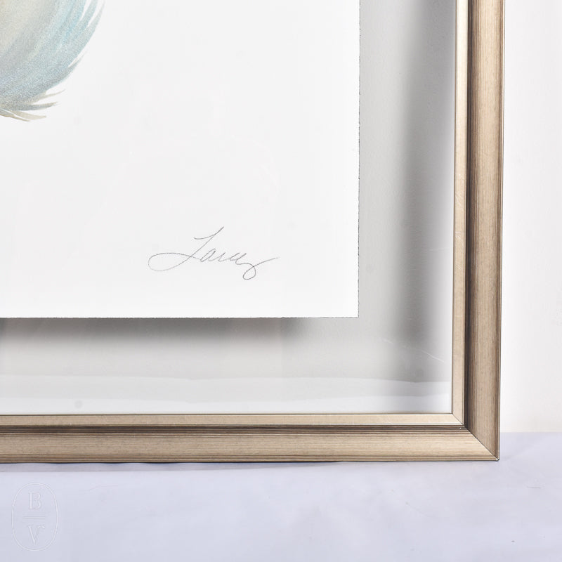By Lacey MEDIUM FLOATED FRAMED FEATHER PAINTING - SERIES 11 NO 1