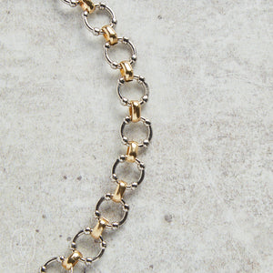 CV Designs GOLD/SILVER LARGE LINKS NECKLACE - CVNGSL