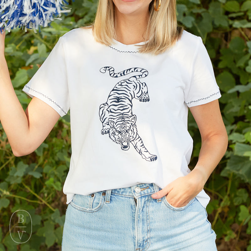 Stewart Simmons THE AUBURN EMBROIDERED TEE Extra Large