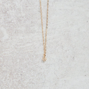 CV Designs CLEAR CZ CROSS NECKLACE - CVNTCC