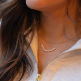 eNewton Design CHARM NECKLACE Gold 16 Bliss 4mm Pearl