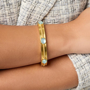Julie Vos NASSAU STONE HINGE BANGLE BRACELET