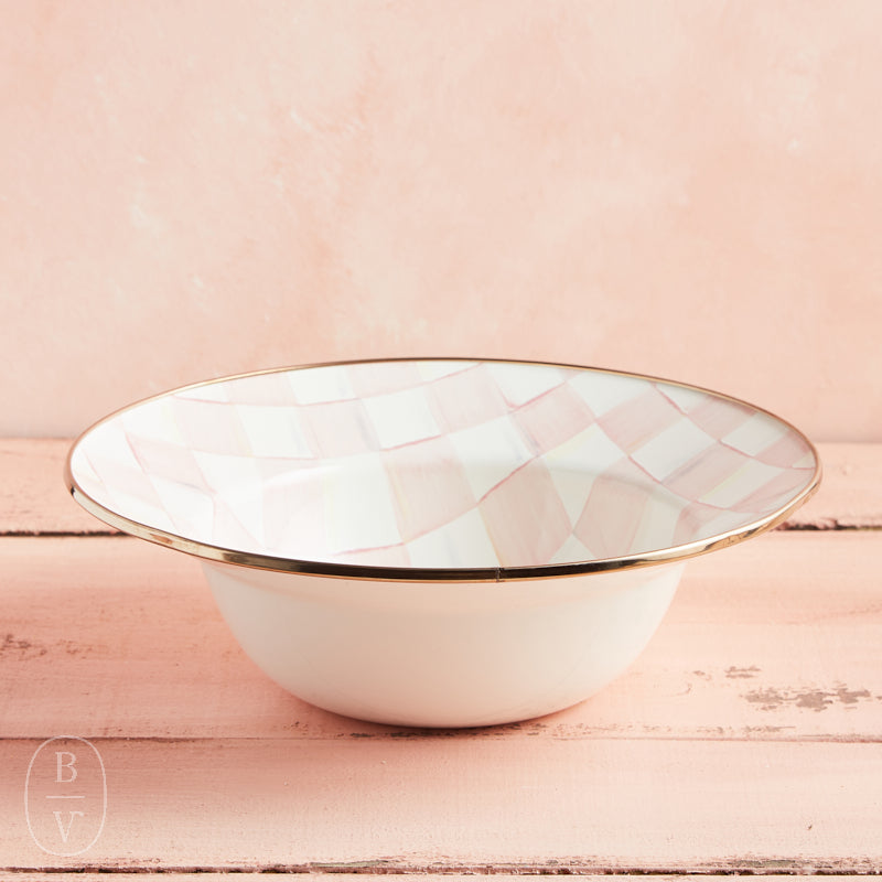 MacKenzie-Childs SERVING BOWL Rosy Check 12