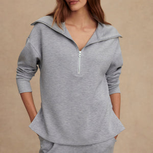 Varley LARSON HALF ZIP SWEAT Blue Marl