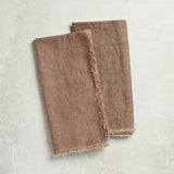 Deborah Rhodes WASHED FRINGE EDGE LINEN NAPKIN