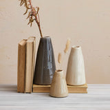 Creative Co-op TERRACOTTA CRACKLE GLAZE CONE VASE Gray 8