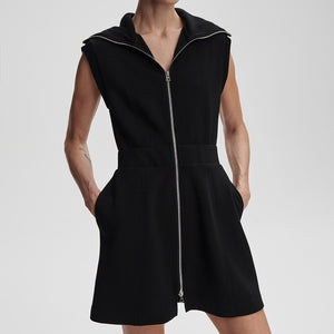 Varley REBECCA ZIP THROUGH DRESS Black