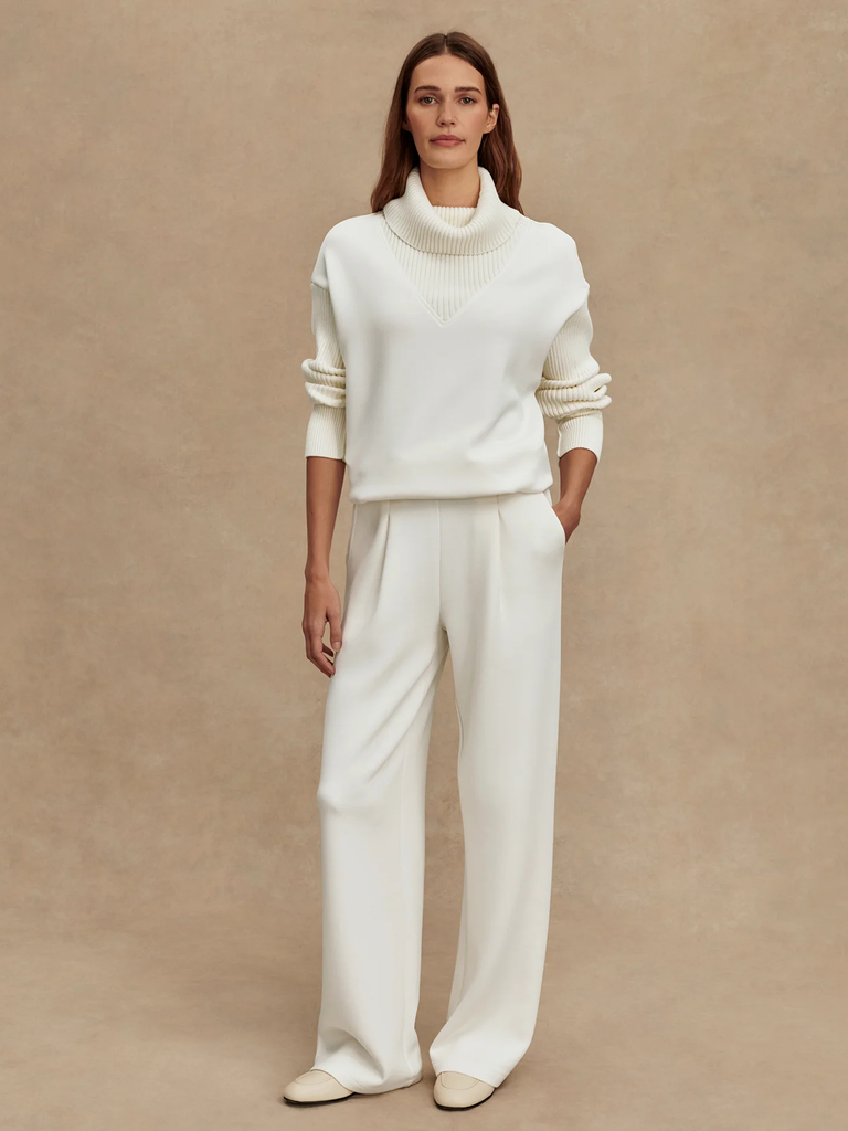 Varley HANNAH COWL NECK SWEAT Egret