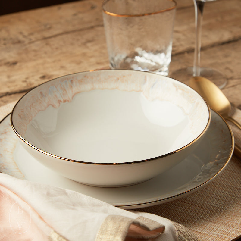 Casafina by Costa Nova TAORMINA SOUP/PASTA BOWL White_Gold