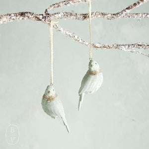Creative Co-op RESIN GLITTER BIRD ORNAMENT