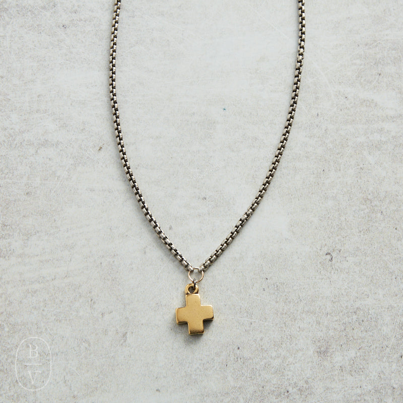 CV Designs BLOCK CROSS NECKLACE - CVNCROSS