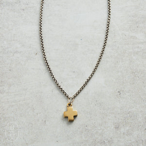 CV Designs BLOCK CROSS NECKLACE - CVNCROSS