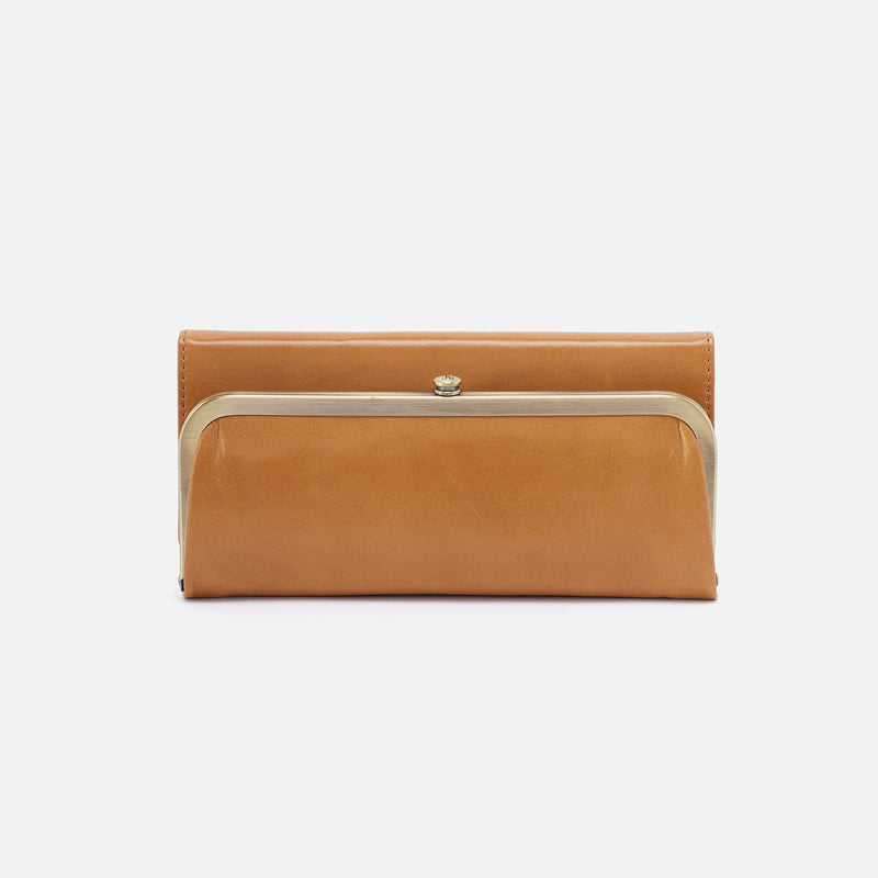 Hobo RACHEL CONTINENTAL WALLET - SPRING 24 Natural Polished Leather