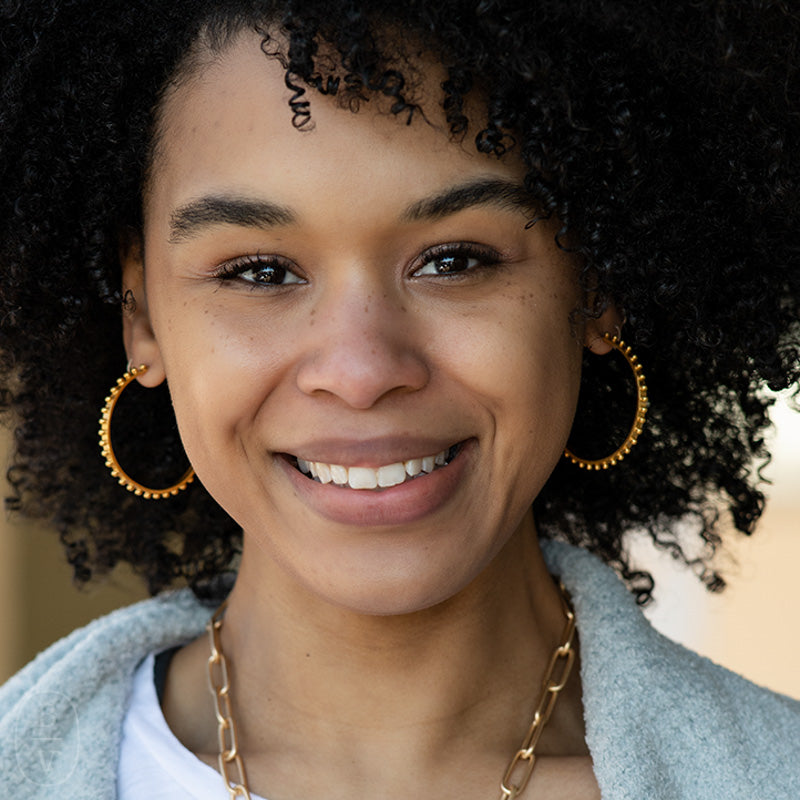 Julie Vos SOHO GOLD HOOP EARRINGS