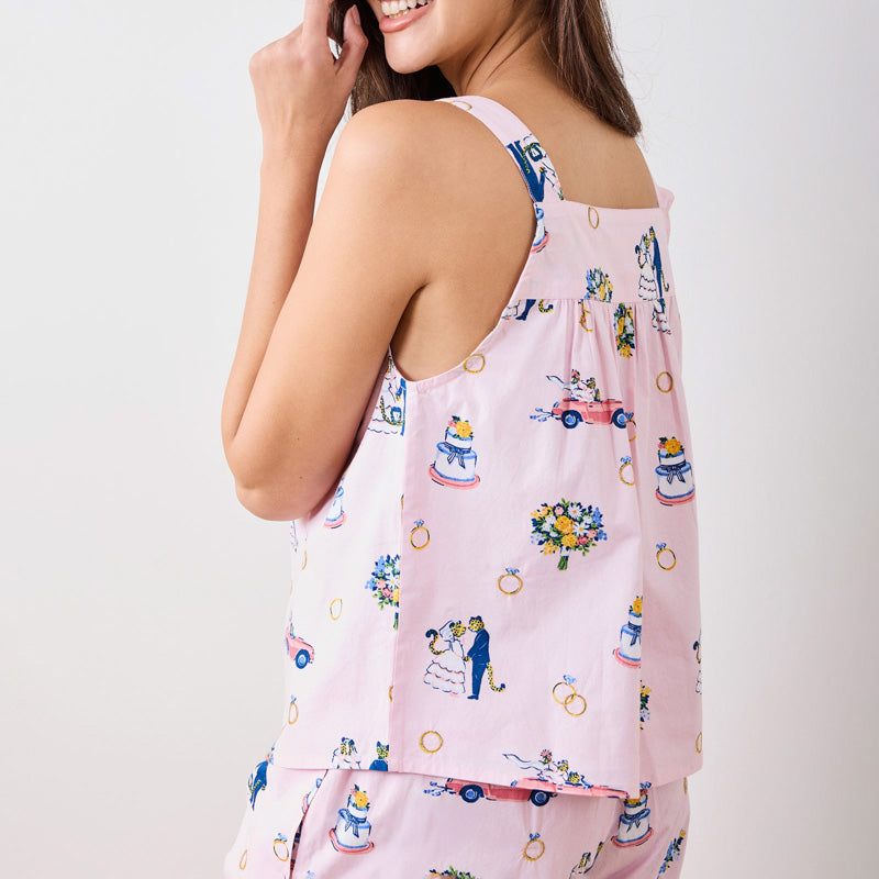 Printfresh HAPPILY EVER AFTER BACK TO BED SHORT SLEEP SET