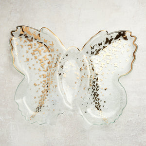 Annieglass BUTTERFLY CHIP AND DIP SERVER