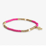 Ink and Alloy RORY SEQUIN STRETCH BRACELET Hot Pink