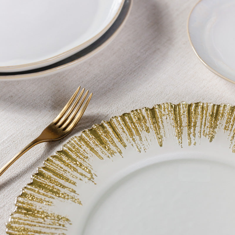 Casafina by Costa Nova GIANNA SUNBURST GLASS CHARGER PLATE