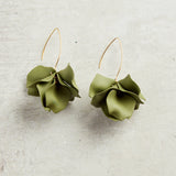 Virtue HYACINTH TIERED MARQUIS HOOK EARRINGS Army