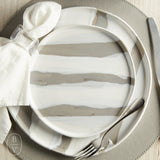 Alex Marshall Studios URBAN ROUND SIDE PLATE Grey_White Stripe 8.5