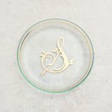 Annieglass INITIAL MINI PLATE Gold S