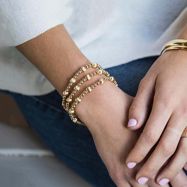 健康 ブレスレット バイオイオン ジュエリー Bio-Ion Jewelry Enewton | Dignity Sincerity Gold Bead Bracelet – Bella Vita Gifts