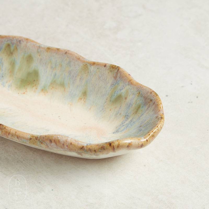 Etta B Pottery FLIRTY EDGE OLIVE DISH